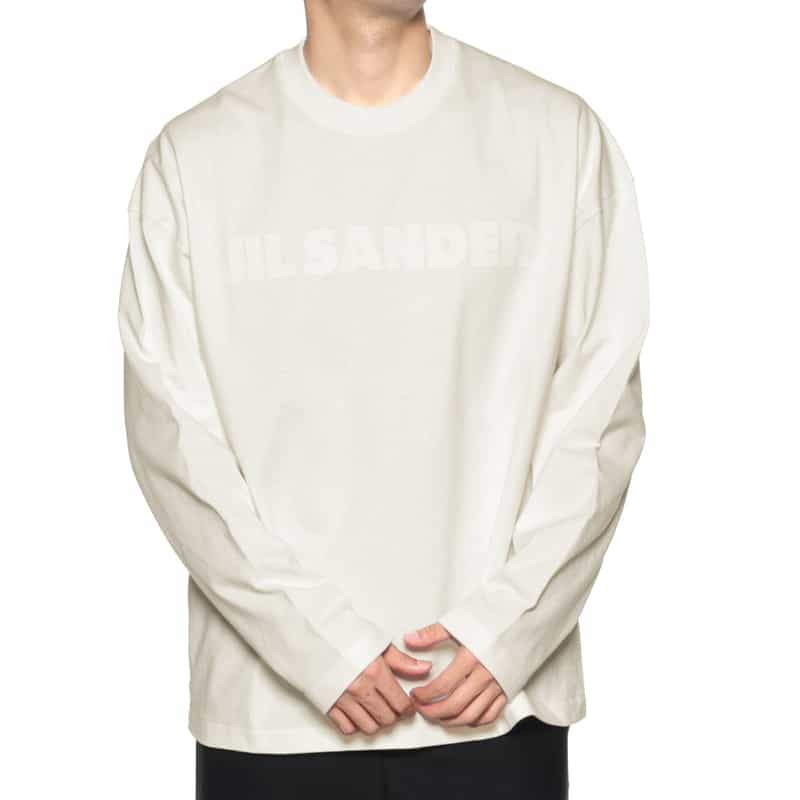JIL SANDER JIL SANDER＜ジル サンダー＞ ロゴ入りロングスリーブTシャツ WHITE