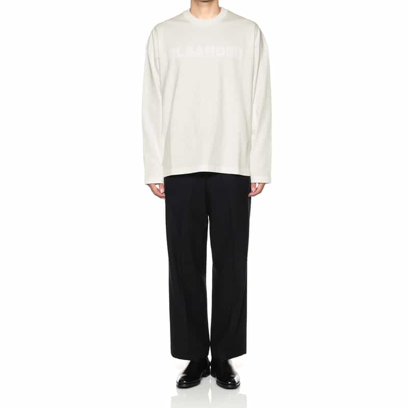 JIL SANDER JIL SANDER＜ジル サンダー＞ ロゴ入りロングスリーブTシャツ WHITE