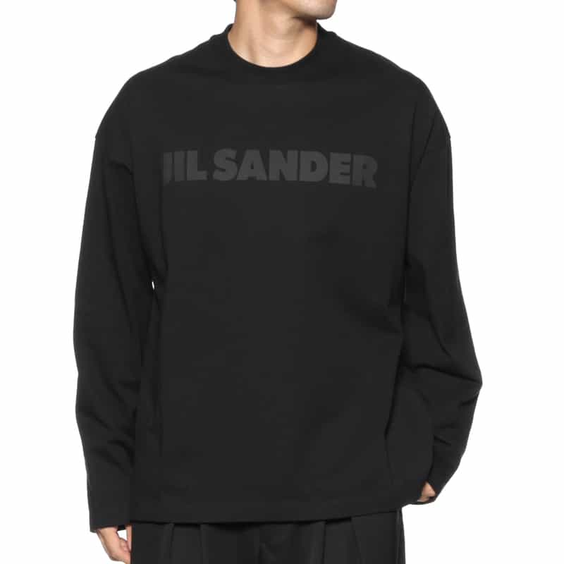 JIL SANDER JIL SANDER＜ジル サンダー＞ ロゴ入りロングスリーブTシャツ BLACK