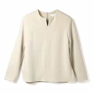 セットアップ ウォッシャブル ダンボール素材キーネックプルオーバー