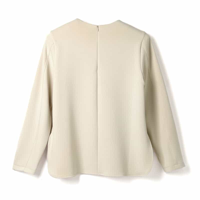 BARNEYS NEW YORK セットアップ ウォッシャブル ダンボール素材キーネックプルオーバー BEIGE