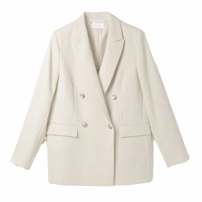 BARNEYS NEW YORK ウォッシャブル ダブルブレストジャケット BEIGE