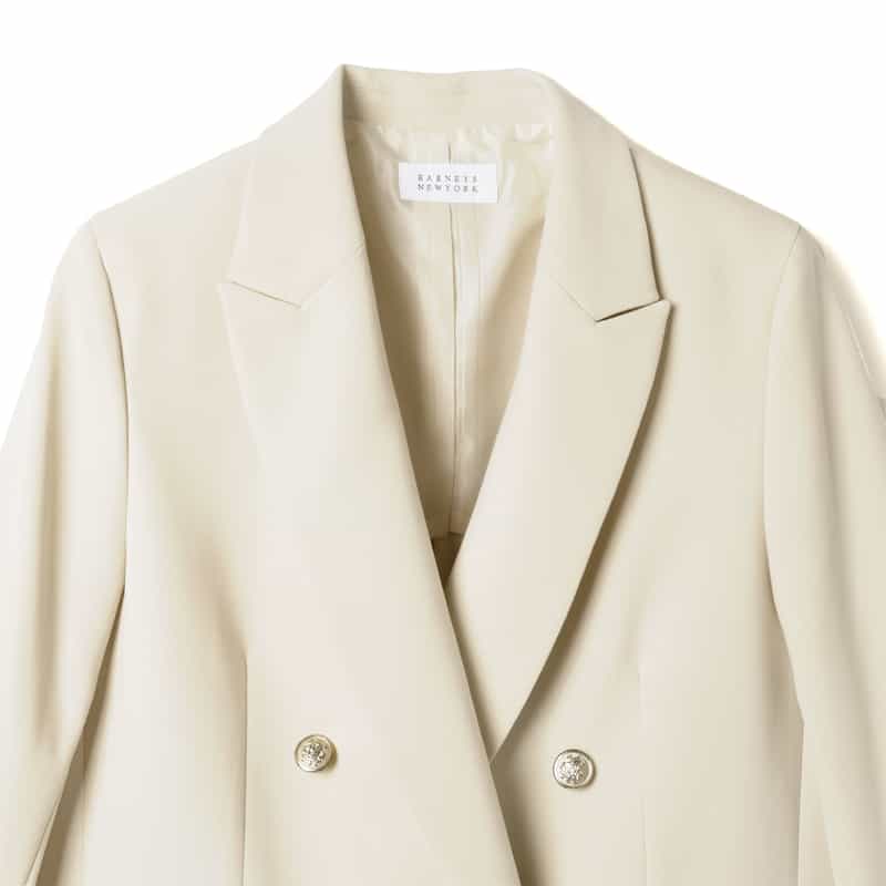 BARNEYS NEW YORK ウォッシャブル ダブルブレストジャケット BEIGE