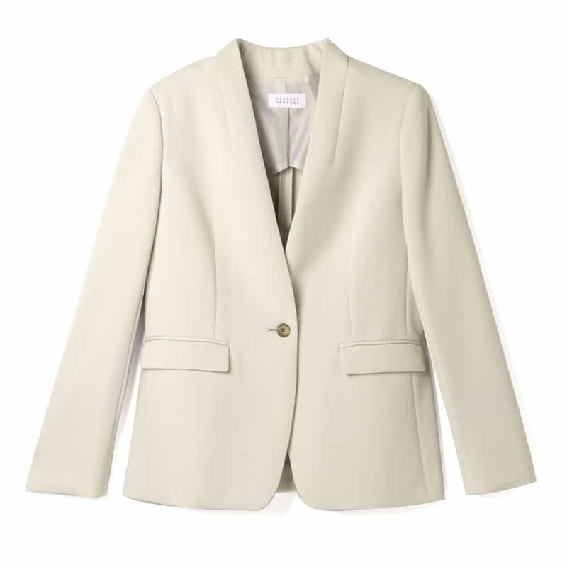 BARNEYS NEW YORK セットアップ ウォッシャブル ダンボール素材ノーカラージャケット BEIGE