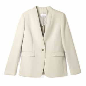 セットアップ ウォッシャブル ダンボール素材ノーカラージャケット