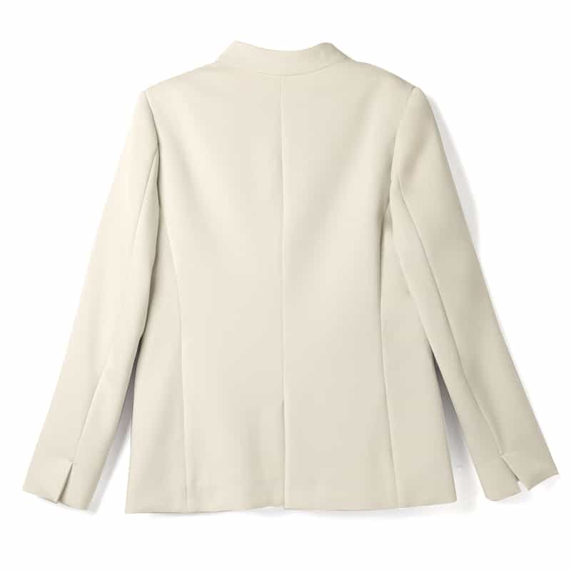 BARNEYS NEW YORK セットアップ ウォッシャブル ダンボール素材ノーカラージャケット BEIGE