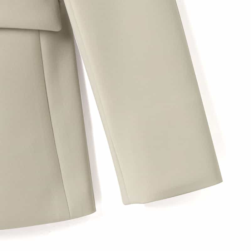 BARNEYS NEW YORK セットアップ ウォッシャブル ダンボール素材ノーカラージャケット BEIGE