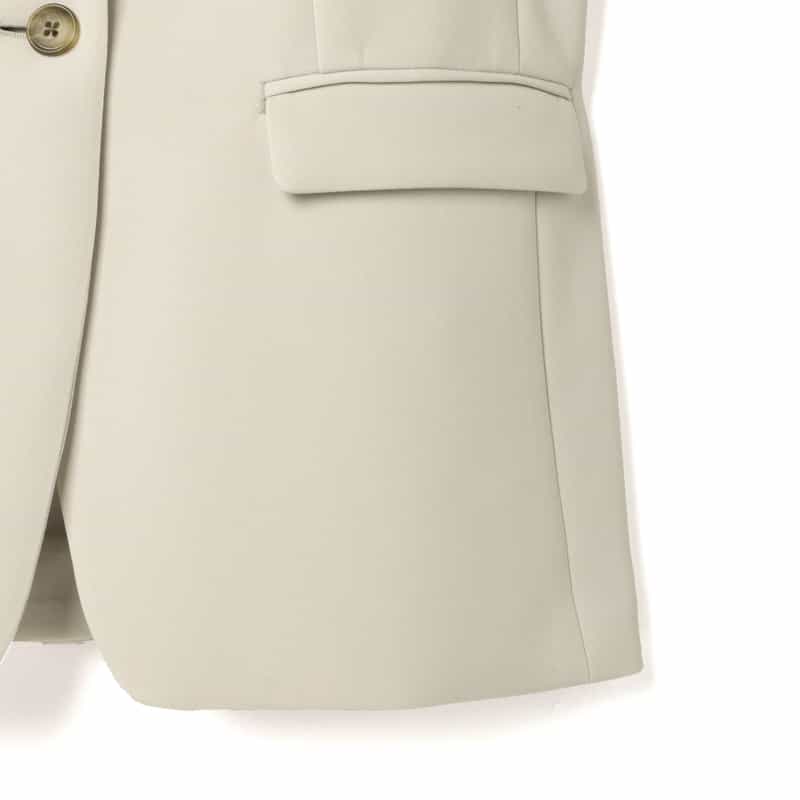 BARNEYS NEW YORK セットアップ ウォッシャブル ダンボール素材ノーカラージャケット BEIGE