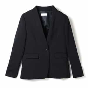 セットアップ ウォッシャブル ダンボール素材ノーカラージャケット