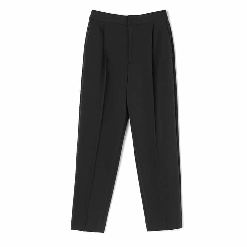 BARNEYS NEW YORK セットアップ ウォッシャブル ダンボール素材テーパードパンツ BLACK