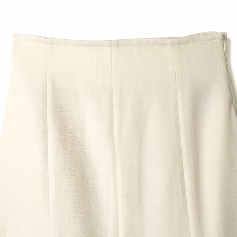 BARNEYS NEW YORK セットアップ ウォッシャブル フリンジマーメイドスカート WHITE