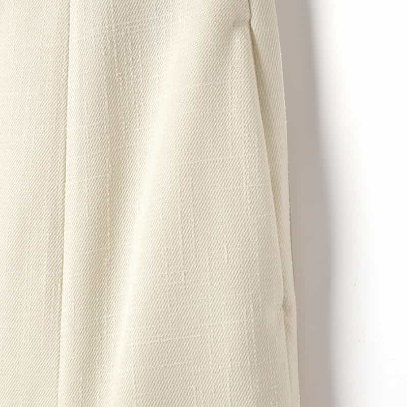 BARNEYS NEW YORK セットアップ ウォッシャブル フリンジマーメイドスカート WHITE