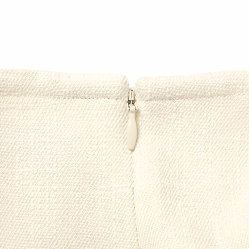 BARNEYS NEW YORK セットアップ ウォッシャブル フリンジマーメイドスカート WHITE