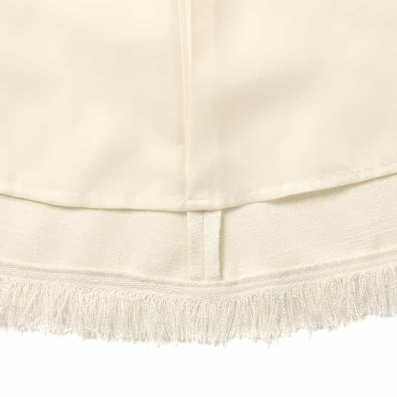 BARNEYS NEW YORK セットアップ ウォッシャブル フリンジマーメイドスカート WHITE