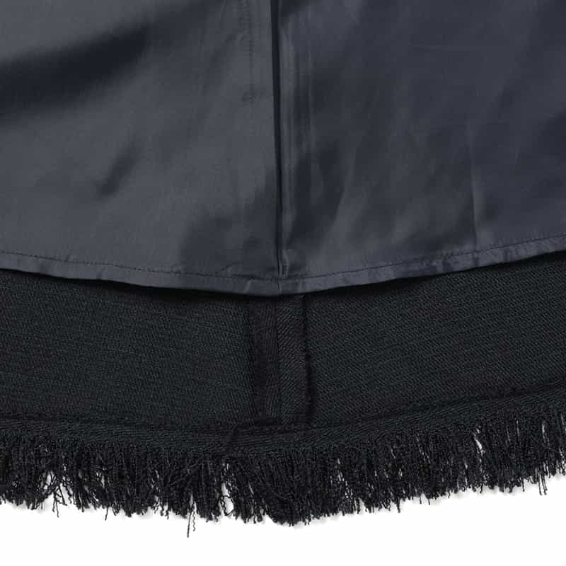 BARNEYS NEW YORK セットアップ ウォッシャブル フリンジマーメイドスカート NAVY