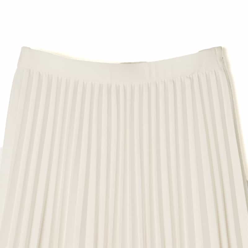 BARNEYS NEW YORK ウォッシャブル プリーツスカート WHITE