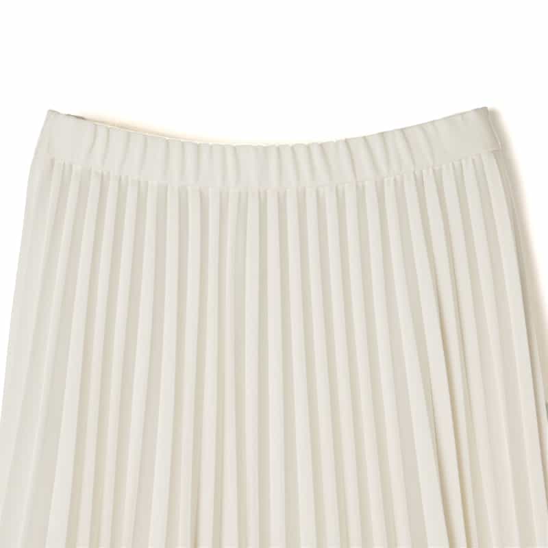 BARNEYS NEW YORK ウォッシャブル プリーツスカート WHITE