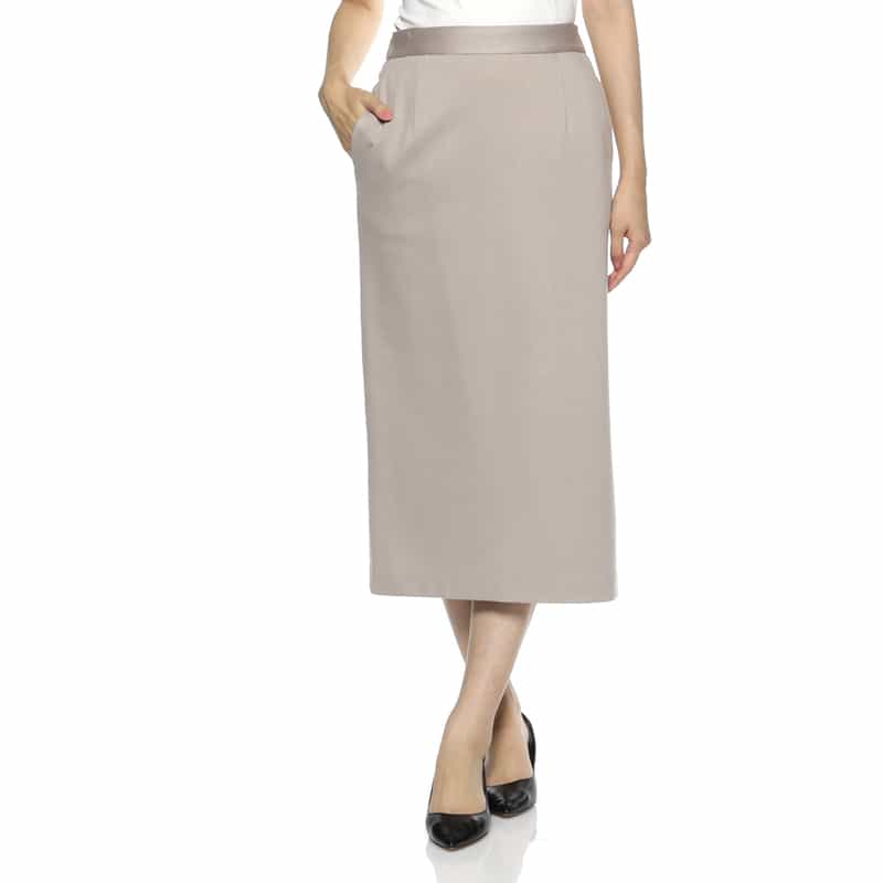 BARNEYS NEW YORK セットアップ ロングタイトスカート CAMEL