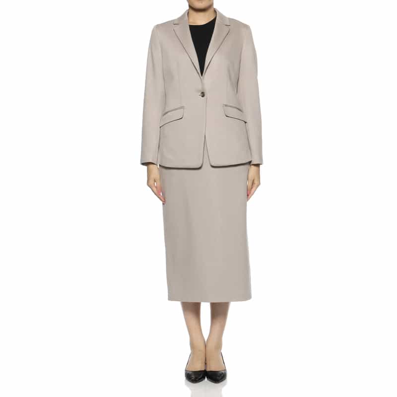 BARNEYS NEW YORK セットアップ ロングタイトスカート CAMEL