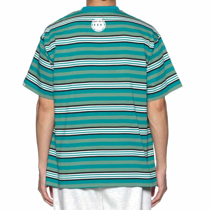 CITY COUNTRY CITY CITY COUNTRY CITY ＜シティーカントリーシティー＞ ロゴ入りボーダーTシャツ GREEN