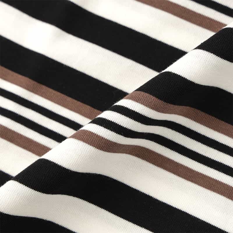 CITY COUNTRY CITY CITY COUNTRY CITY ＜シティーカントリーシティー＞ ロゴ入りボーダーTシャツ BROWN