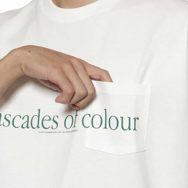 CITY COUNTRY CITY CITY COUNTRY CITY ＜シティーカントリーシティー＞ ポケット付プリントTシャツ WHITE