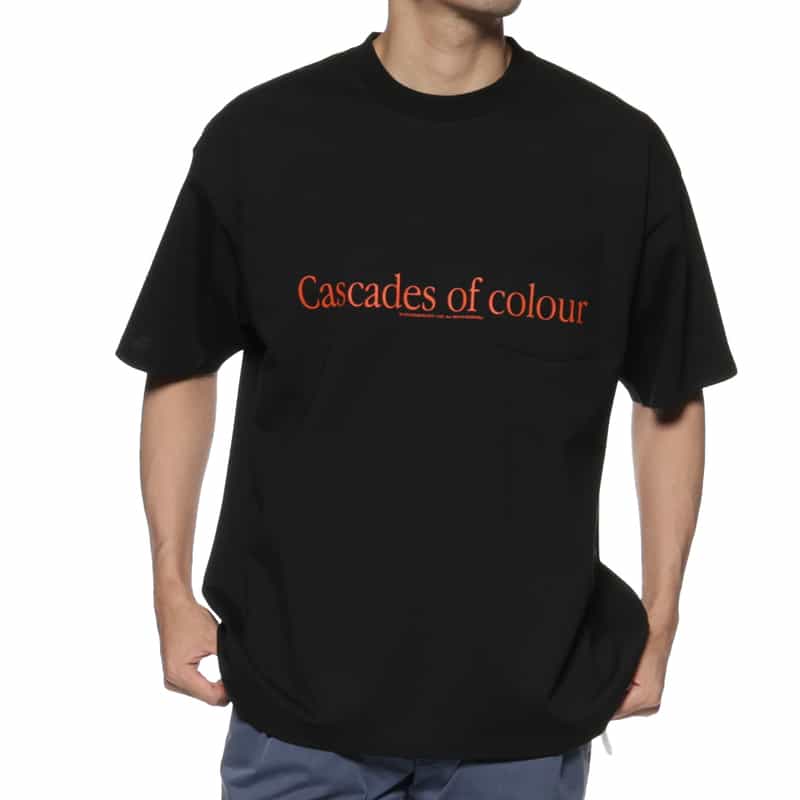 CITY COUNTRY CITY CITY COUNTRY CITY ＜シティーカントリーシティー＞ ポケット付プリントTシャツ BLACK