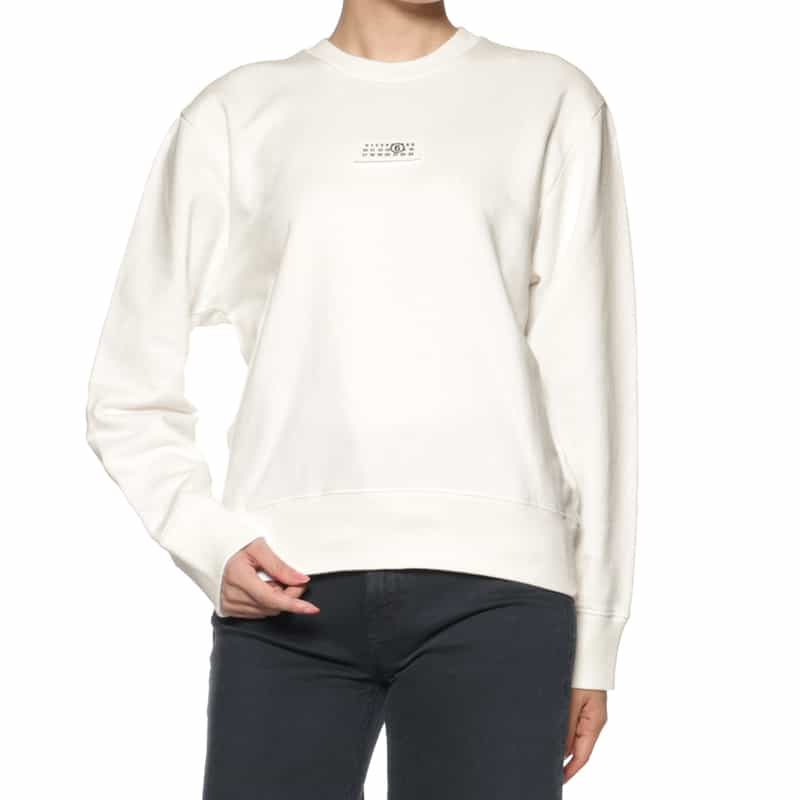 MM6 MAISON MARGIELA MM6 MAISON MARGIELA＜エムエム6 メゾン マルジェラ＞ スエットプルオーバー WHITE