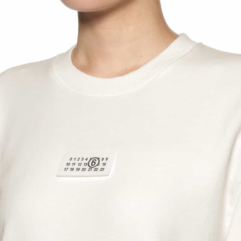 MM6 MAISON MARGIELA MM6 MAISON MARGIELA＜エムエム6 メゾン マルジェラ＞ スウェットプルオーバー WHITE