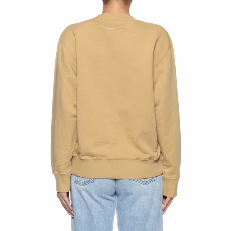 MM6 MAISON MARGIELA MM6 MAISON MARGIELA＜エムエム6 メゾン マルジェラ＞ ロゴ入りスウェットプルオーバー BEIGE