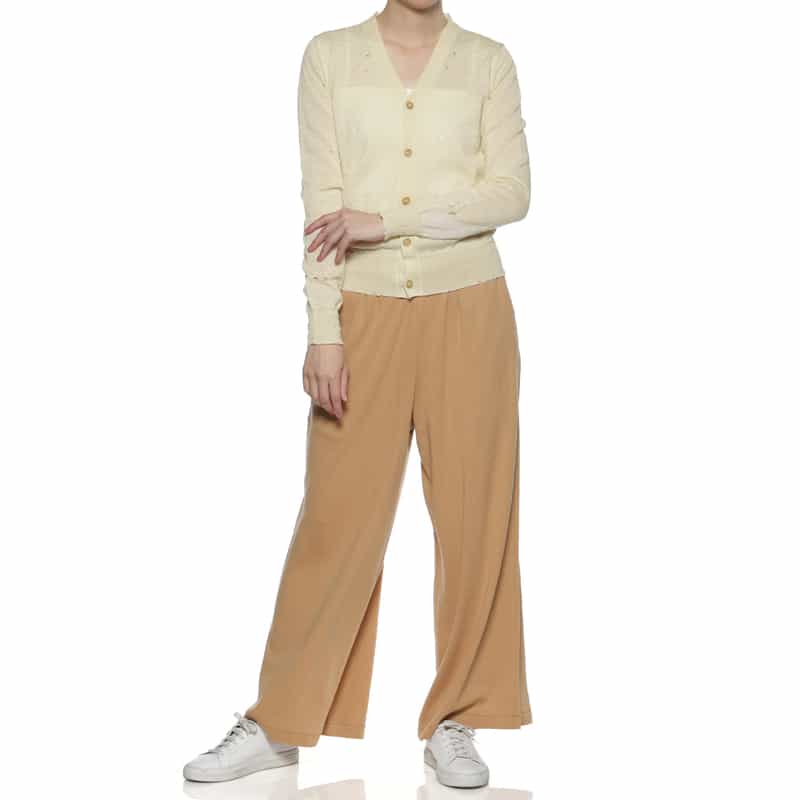 MM6 MAISON MARGIELA MM6 MAISON MARGIELA ＜エムエム6 メゾン マルジェラ＞ ダメージニットカーディガン IVORY