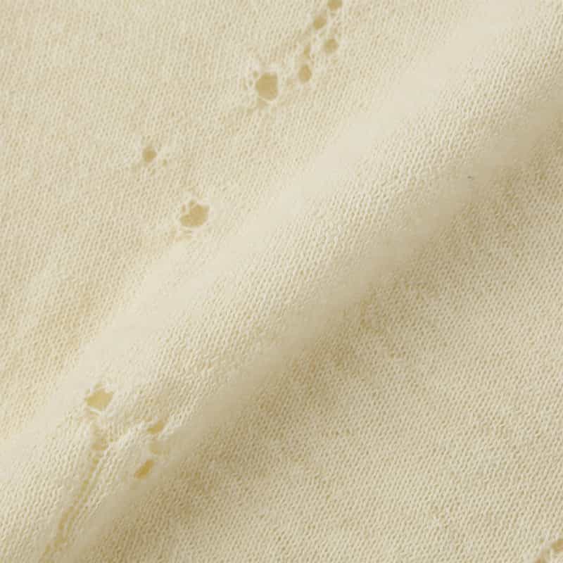 MM6 MAISON MARGIELA MM6 MAISON MARGIELA ＜エムエム6 メゾン マルジェラ＞ ダメージニットカーディガン IVORY