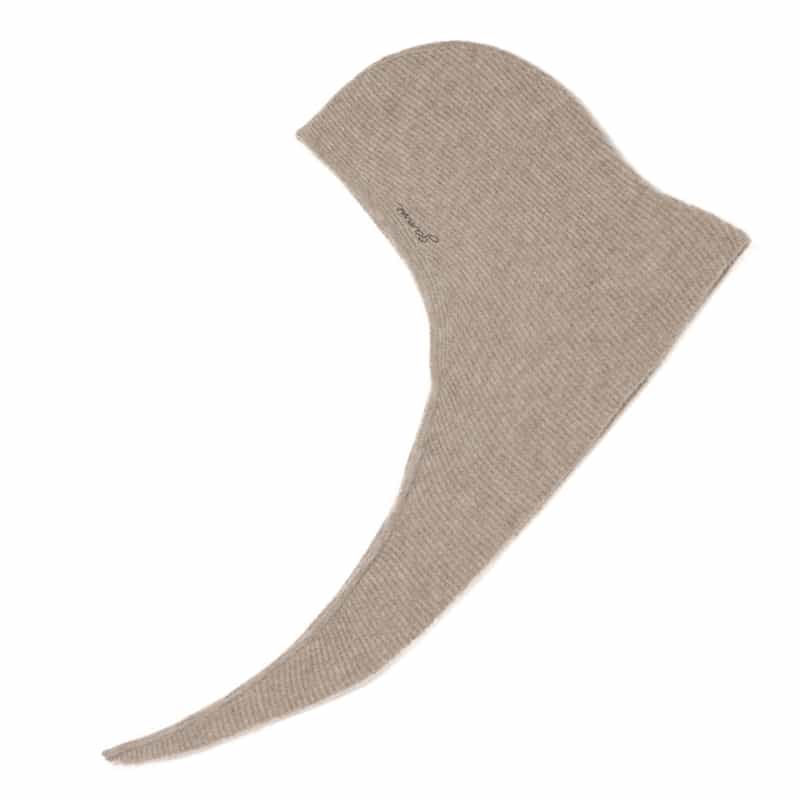 GANNI GANNI＜ガニー＞ ロゴ刺繍入りニットバラクラバ BEIGE