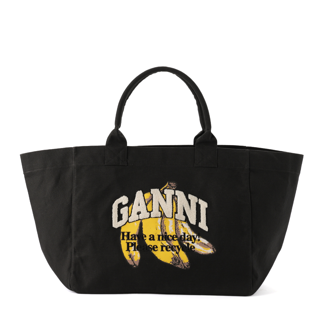 GANNI＜ガニー＞ プリントロゴトートバッグ（L）