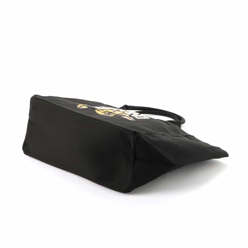 GANNI GANNI＜ガニー＞ プリントロゴトートバッグ（L） BLACK