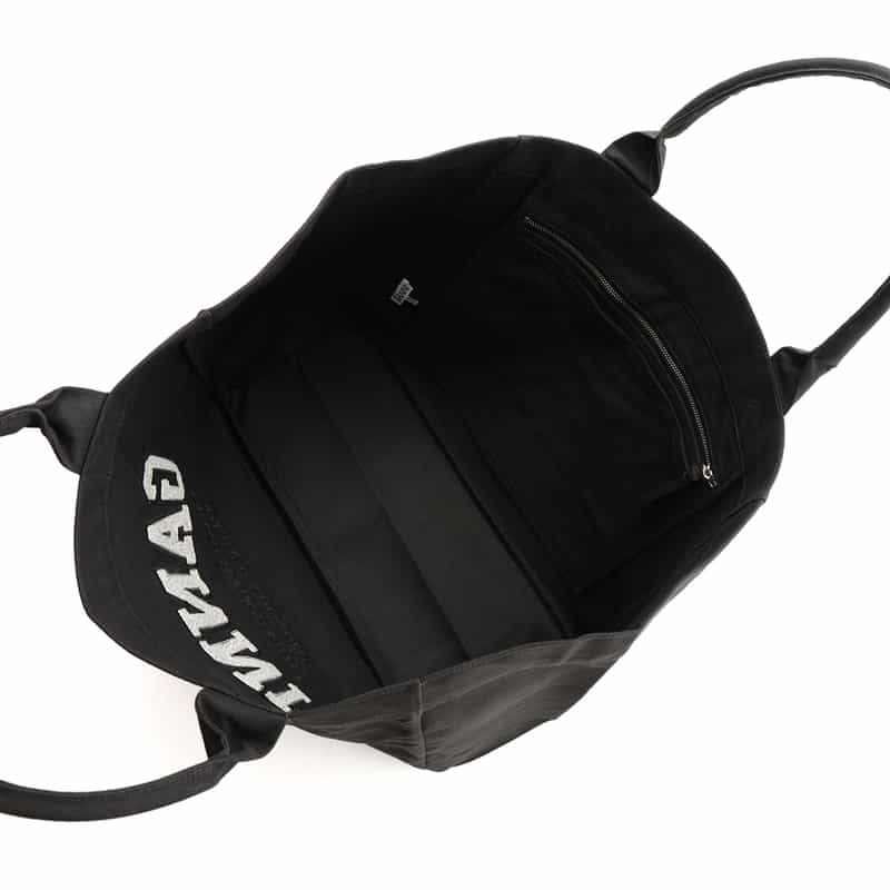 GANNI GANNI＜ガニー＞ プリントロゴトートバッグ（L） BLACK