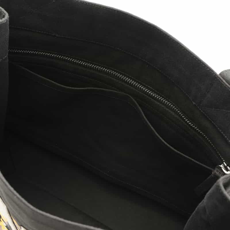 GANNI GANNI＜ガニー＞ プリントロゴトートバッグ（M） BLACK