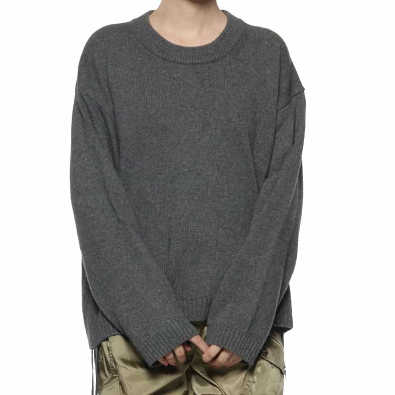 GANNI GANNI＜ガニー＞ クルーネックニットプルオーバー BLACK