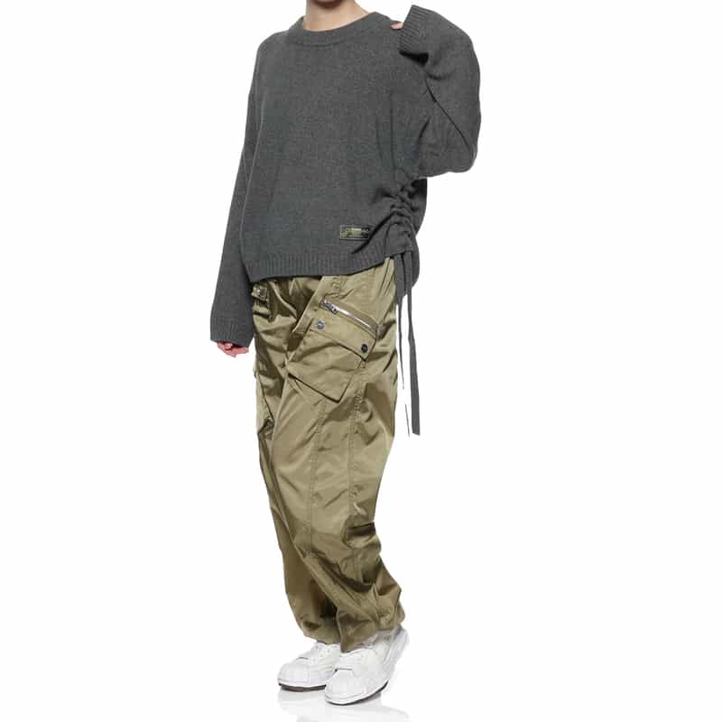 GANNI GANNI＜ガニー＞ クルーネックニットプルオーバー BLACK