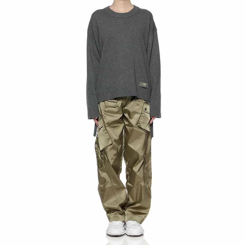 GANNI GANNI＜ガニー＞ クルーネックニットプルオーバー BLACK