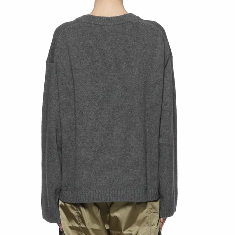 GANNI GANNI＜ガニー＞ クルーネックニットプルオーバー BLACK