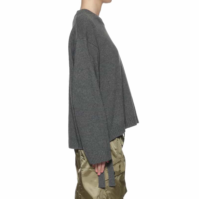 GANNI GANNI＜ガニー＞ クルーネックニットプルオーバー BLACK