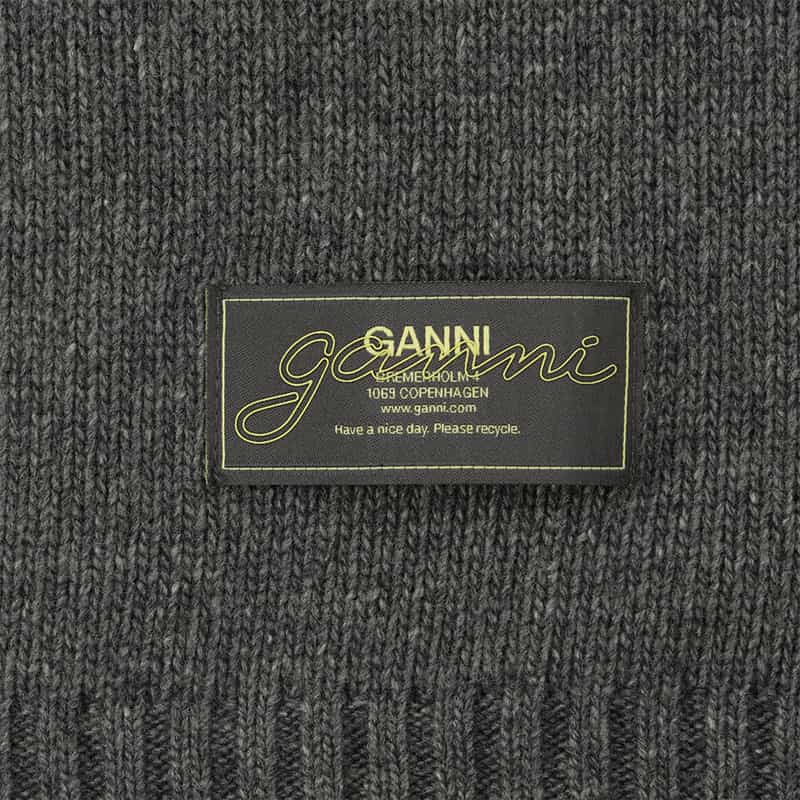 GANNI GANNI＜ガニー＞ クルーネックニットプルオーバー BLACK