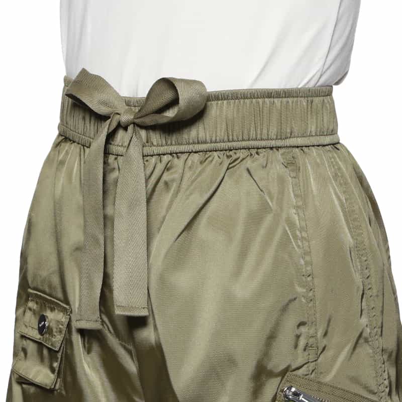 GANNI GANNI＜ガニー＞ ドローストリングワイドパンツ KHAKI