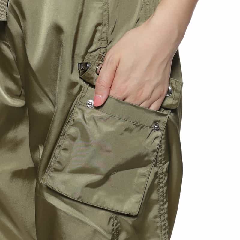 GANNI GANNI＜ガニー＞ ドローストリングワイドパンツ KHAKI