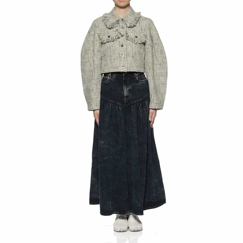 GANNI GANNI＜ガニー＞ コットンツイードジャケット BLUE