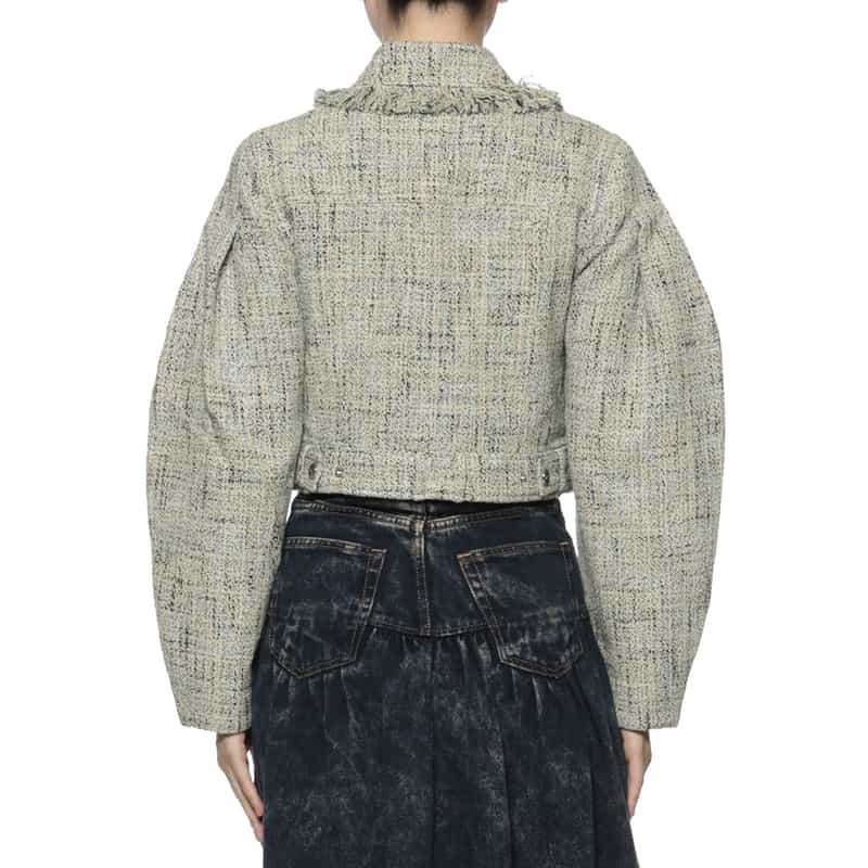 GANNI GANNI＜ガニー＞ コットンツイードジャケット BLUE