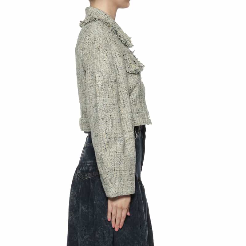 GANNI GANNI＜ガニー＞ コットンツイードジャケット BLUE