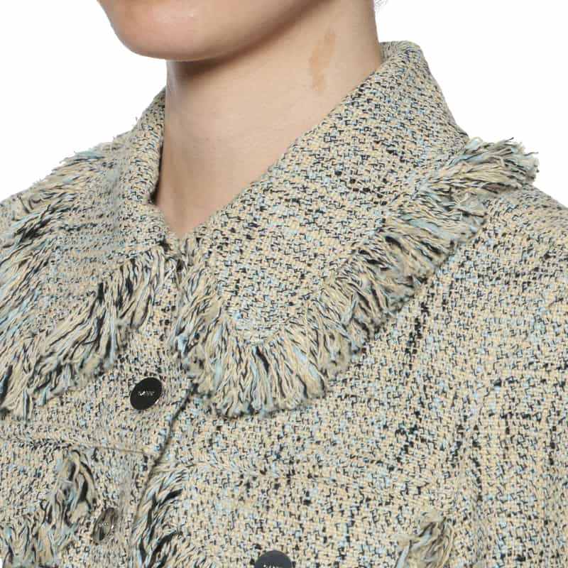 GANNI GANNI＜ガニー＞ コットンツイードジャケット BLUE