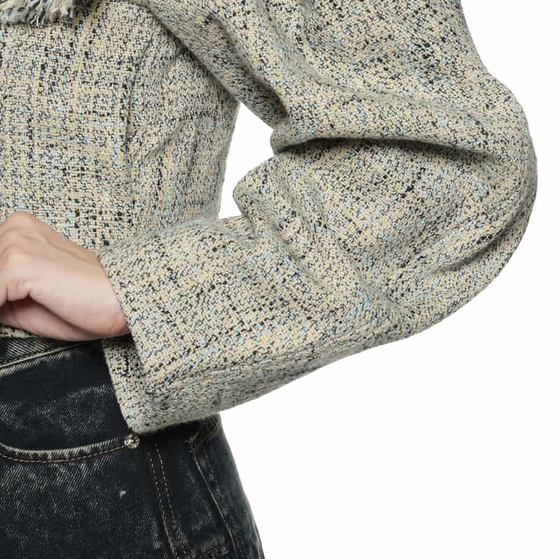 GANNI GANNI＜ガニー＞ コットンツイードジャケット BLUE